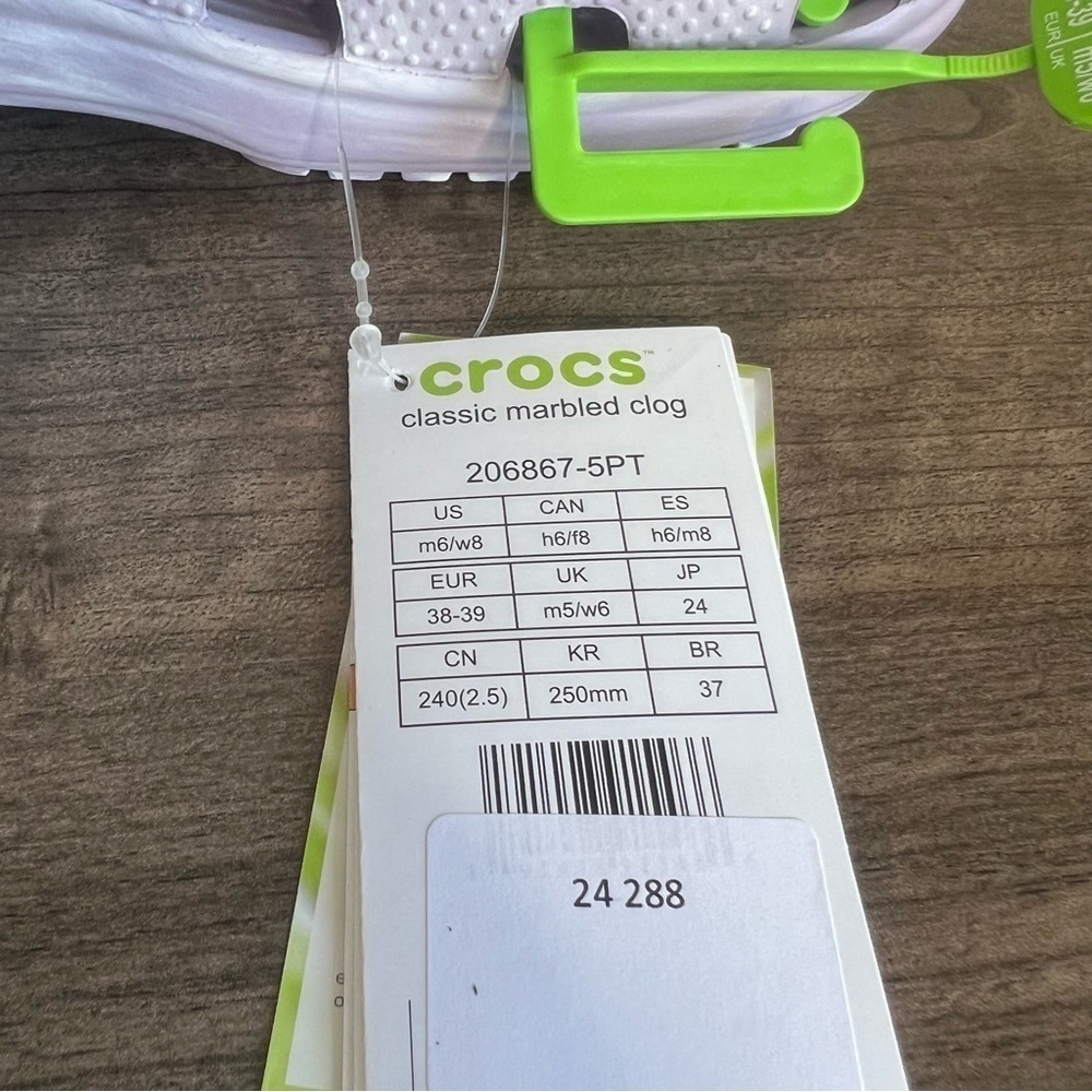Crocs Unisex Classic Purple White Marbled Clog Size 6 or 8 #B1884 - Picture 6 of 9